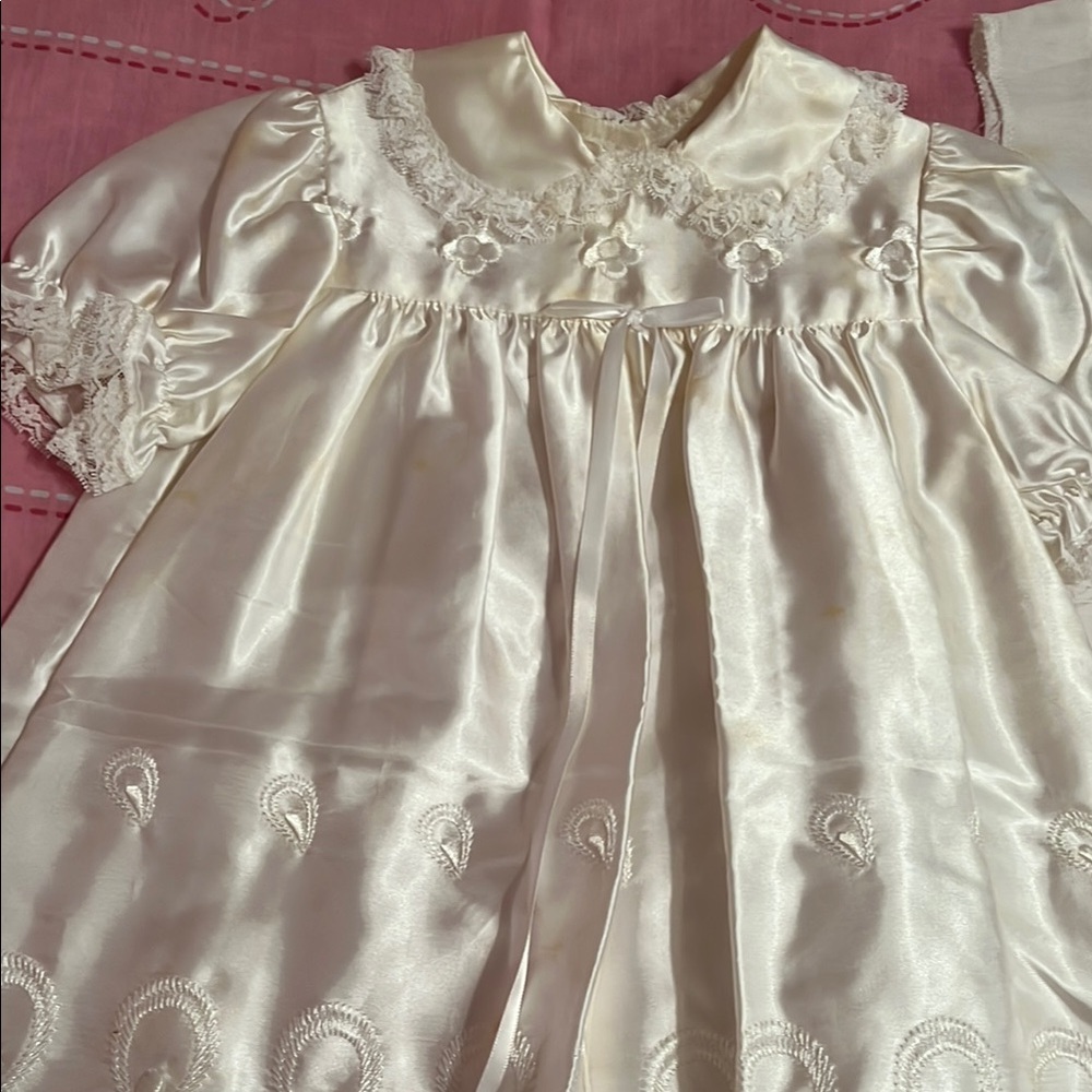 Christening 3 Pieces Dress Girls 12-14 Month